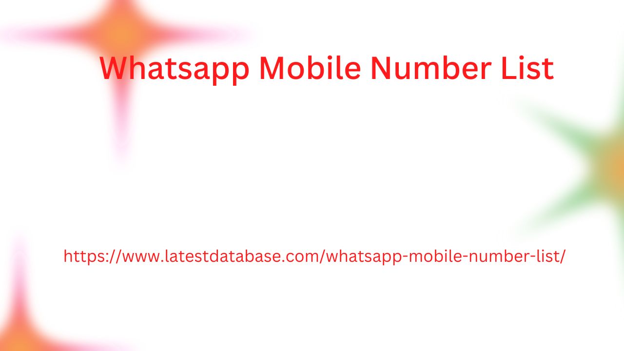 WhatsApp number list