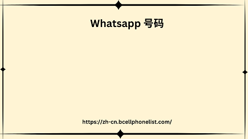 Whatsapp 号码