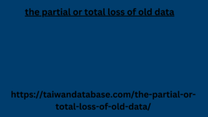 the partial or total loss of old data