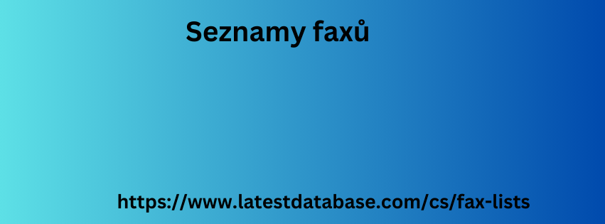 Seznamy faxů