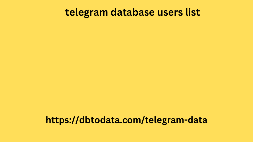 telegram database users list